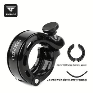 TEMU TOSUOD 알루미늄 합금 자전거 벨 - 클래식 화이트 투명한 초대형 스피커, 산악 및 도로 자전거용, 높은 투명성 안전 디자인, 쉬운 설치용 라이딩 액세서리, 자전거 벨, 야외 안전 장비, 세련된 핸들바 액세서리, 내구성 있는 구조