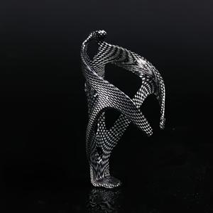 TEMU 1pc 풀 카본 섬유 산악 자전거 물병 케이지 - 경량 내구성 있는 ABS 디자인, 도로 및 자전거용 안전 클램프 마운트, 블랙 사이클링 액세서리, 자전거 물병 홀더, 세련된 자전거 기어, 고품질 클램프