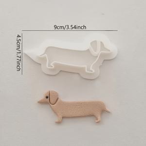 TEMU 1개 크리에이티브 카툰 강아지 모양 대형 폴리머 클레이 커터 - 귀여운 캐릭터 테마 주얼리 만들기 키트. 캐주얼 및 동물 테마 장면에 적합한 대형 클레이 커터, Fimo 이어링 및 액세서리 제작용 DIY 도구