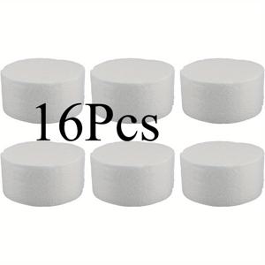 TEMU 16개 화이트 폴리스티렌 폼 공예 원형 - DIY 모델링, 조각품, 꽃꽂이 및 합성 보석 제작용 매끄러운 표면 공예 블록 - 내구성 있고 가벼운 공예 재료, 균일한 원형 모양, 부드러운 질감, 견고한 소재, 홈 데코레이터용