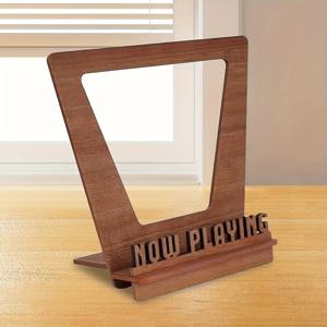 TEMU 1개 빈티지 목재 레코드 플레이어 스탠드 - 