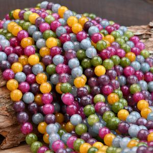 TEMU 4/6/8/10mm 천연 스톤 비즈 - 15인치 멀티컬러 라운드 비즈, DIY 주얼리 만들기용, 핸드메이드 목걸이 팔찌 귀걸이 공예 재료, 매끄러운 마감, 창의적인 및 비즈 애호가를 위한 비즈 소품