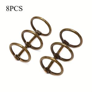 TEMU 8pcs 레트로 메탈 루즈 리프 책 바인더 바인딩 링 캘린더 원형 노트북 앨범 스크랩북 클립