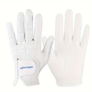 TEMU 1개 wosofe 남성용 왼손 골프 글러브 - PU 나노 소재, 통기성이 좋은 흰색 골프 장갑, 미끄럼 방지 그립으로 컨트롤 향상 - 골퍼를 위한 데이 선물