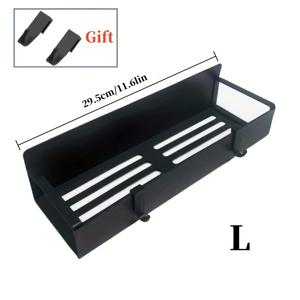 TEMU 1/2개 냉장고 사이드 자석 보관대｜못 없는 설치 블랙 앤 화이트 벽걸이 선반｜세탁기 옆 정리함｜욕실 주방용 금속 홀더｜내구성 있는 방수 디자인, 2개의 후크 포함 멀티피스 세트 랙