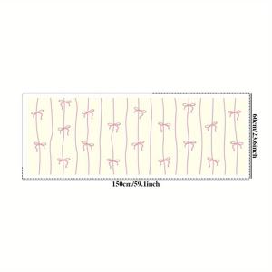 TEMU 1pc 핑크 뱃신 노란 러너 매트 - 부드럽고, 미끄럼 방지, 플러시 폴리에스터 바닥 매트, 40x110cm, 침실, 거실, 소파, 옷장, 라운지, 거실용 러그에 이상적