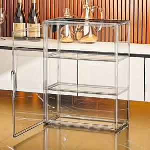 TEMU 자기 닫힘 기능이 있는 투명 아크릴 보관 상자 - 컬렉션, 화장품, 조각품 및 책을 위한 사각형 카운터탑 정리함 - 투명 다목적 홈 데코, 책 디스플레이, 세련된 디자인, 견고한 구조, 홈 조직, 현대 가정