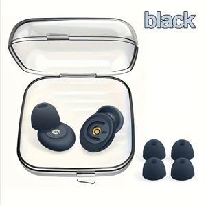 TEMU 3-사이즈 교환 가능한 이어팟, 세척 가능한 교체 팁이 포함되어 있습니다. 수영, 수면, 음악, 공부에 적합합니다. 편안/내구성/휴대 가능, 보관 케이스가 포함되어 있습니다.