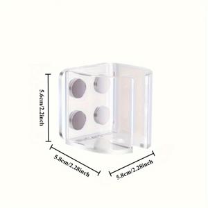 TEMU 자동 애완동물 물병 거치대 - 안정적인 자석 설계, 쉬운 설치, 햄스터, 긴꼬리쥐, 토끼 케이지용 (대부분의 소형 동물 케이지에 적합), 내구성 아크릴 소재, 물병 미포함, 케이지 액세서리, 투명