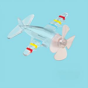 TEMU 1개 바람으로 움직이는 소형 비행기 핸들 장식 - 배터리 불필요, 스타일리시 디자인, 재미있는 및 자전거용 데코 선물