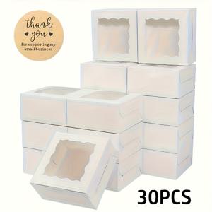 TEMU 일회용 박스 - 투명 뚜껑, 쿠키, 컵케이크, 페이스트리, 빵용 - 파티, 홈 키친 - 우아한 디저트 포장