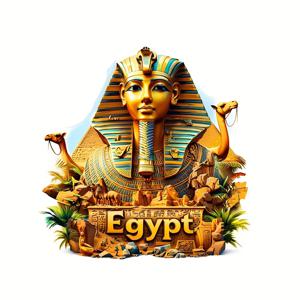 TEMU 1개 이집트 자석 - 아크릴 & 고무 소프트 자석 장식, 기자 대스핑크스, 투탕카멘 무덤, 이집트 히에로글리프 - 주방, 사무실, 여행 장식 - 졸업, 문화 행사용 이집트 역사 선물 - Ref 호환