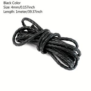 TEMU 1미터/39.37 레트로 브라운 진짜 가죽 로프 코드 끈 3 4 5 6mm DIY 팔찌 목걸이 액세서리 만들기용