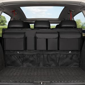 TEMU 차량 트렁크 정리 가방, 설치 간편한 내구성 옥스포드 소재 사계절용 보관 솔루션, 홈 & 차량 뒷좌석 공간 정리에 필수 액세서리