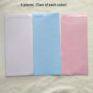 TEMU 6개 세트 한국 드라마 스타일 알파벳 스티커 - 영어 & 한글 글자 (A-Z) 포함, 한글, 불규칙한 모양, 스크랩북, 저널링, 플래너, DIY 공예용 - 매트, 핑크 & 블루 파스텔 컬러, 플라스틱 프리