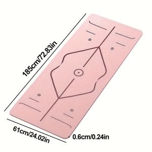 TEMU 초고강도 미끄럼방지 요가 매트 - 홈짐, 필라테스용 쿠션 운동 매트 - 핑크 피트니스 바닥재, 초보자와 전문가를 위한 내구성 있는 워크아웃 패드 - 단순한 디자인의 고품질 충전재