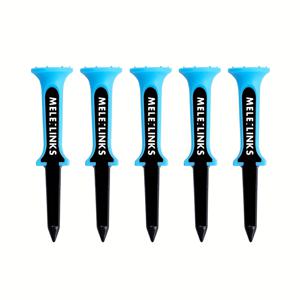 TEMU MELELINKS 골프 티 플러스+ 소프트 헤드 티 - 일관적인 높이, 블루 & 블랙, 내구성 있는 플라스틱 티어, 골프 액세서리, 세련된 디자인, 안정적 구조|골프티