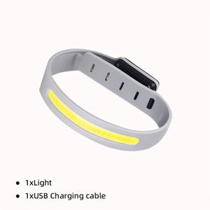 TEMU USB 충전식 암 밴드 라이트 조절 가능한 스트랩 - 핸즈프리 러닝 라이트, 3가지 모드(밝음/땀림/스트로브), USB 충전, 조깅, 사이클링, 하이킹, 캠핑용 - 빠른 해제 버클 스위치가 있는 컴팩트한 운동용 라이트, 야외 활동, 세련된 디자인, 내구성 있는 구조, 피트니스 애호가를 위한