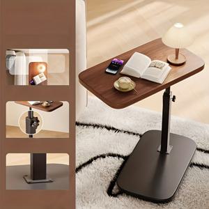 TEMU 360도 접이식 C자형 사이드 테이블 - 높이 조절 가능 공간 절약형 소파 엔드 테이블, 튼튼한 MDF & 코르크 우드 상판의 모던 디자인, 컴팩트한 거실 또는 침실 가구, 거실 테이블, 침실 가구, 미니협탁, 소파 테이블, 작은 테이블, 좌식테이블, 콘솔테이블, 티테이블