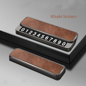 TEMU 신형 임시 주차 번호판 - 숨겨진 전화번호 표시, 내구성 강한 알루미늄 합금 제작 | 차량 대시보드 장식 및 공간 표시용