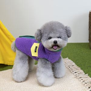 TEMU 반려동물 옷 강아지 의류 고양이 플리스 두발 두꺼운 방풍 슈트 동물 보온 코트 눈방지 재킷 두꺼운 소형견 의류 바디슈트 가을 겨울용 새로운 영국 스타일 리쉬 버클 강아지 옷 산책용 두꺼운 이중층 퍼 슈트 겨울 조끼