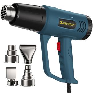 TEMU 전문가용 솔더링 히트 건 - 핸드 가드 포함, 최대 온도 650℃, 온도 조절을 위한 회전 가능한 후면 커버, 휴대폰 수리, 공예, 포장 수축, 리모델링 용접에 적합 - EU 플러그 220V - 전자 제품 애호가, DIY 프로젝트, 공예 제작 도구에 적합, 내구성 있는 디자인, 다기능 히터, 인체공학적 그립, 고품질 노즐 헤드 4개 포함|DIY