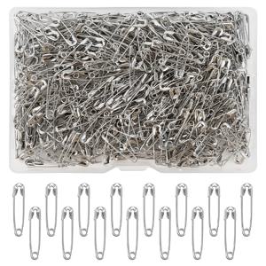 TEMU 19mm 미니 안전핀 - 500개입, 소형 컬러 안전핀 PP박스 (의류 수리·공예·패션용)