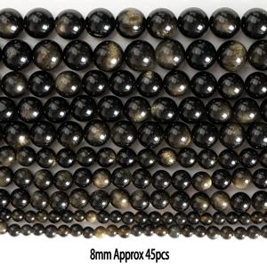 TEMU 보석 만들기용 천연 골든 옵시디언 비즈 - 4/6/8/10mm 원형 루스 비즈, 독특한 미네랄 패턴 DIY 매력 팔찌 & 목걸이 제작, 귀걸이 및 팔찌 키체인 액세서리용 패션 비즈, 내구성 있는 천연석 비즈, 공예용 핸드메이드 보석, 키체인 제작, 광택 마감, 아티산 크래프트, 공예 애호가, 팔찌 제작, 아티산 디자인, 수공예 비즈