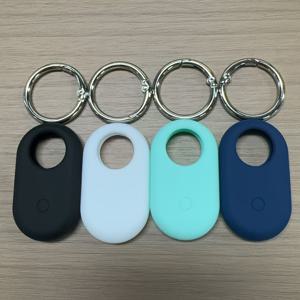 TEMU 갤럭시 스마트태그2 호환 보호 케이스 4개 세트 - 키체인 & 걸이 루프 포함, 스크래치 방지 소프트 커버, 다양한 색상 (화이트, 블랙, 블루, 그레이, 네이비, 라이트 그린) | 스마트폰, 태블릿, 스마트 홈 보안용 GPS 트래커 장치 홀더 | 스마트태그2 호환 (기기 미포함)