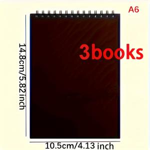 TEMU 3개 세트 전문가용 스파이럴 바인더 앨범 - 필기와 메모에 적합. 내구성 있는 블랙 커버 디자인. , 학생, 다이어리 및 창작 프로젝트에 필수품. 드로잉 및 스케치 노트북. 스파이럴 바인더 앨범. 미술 학습 용품, 다이어리 저널,노트 작성,슬림한 노트북,스타일리시 저널,오래 지속되는 노트북,고품질 종이,스케치북 노트북, 용품,학생 필수품