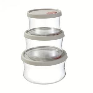 TEMU 3개 원형 밀폐 도시락통 전자레인지 가열 내열 유리 밀폐 신선 보관 유리 저장 탱크, 냉장고 신선 보관 상자, 도시락통, 경량 유리 도시락통, 전자레인지 식품 용기, 식사 준비 용기 전자레인지 안전, 식품 저장, 전자레인지 안전 용기, 컴팩트 디자인, 쌓을 수 있는 도시락통, 고품질 유리, 재사용 가능 용기, 도시락 용기, 직장인, 바쁜 전문가