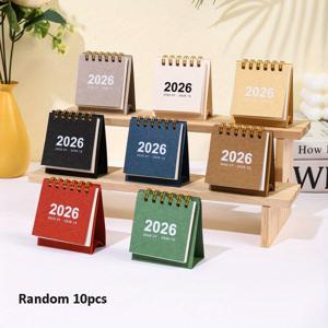TEMU 2026년 12월 2023년 7월 2024년 크리스마스 및 개학 선물용 10개입 미니 데스크 캘린더 세트 - 월간 플래너와 골드 악센트, 집, 사무실, 파티용 컴팩트 디자인, 우아한 커버 디자인, 내구성 있는 종이 재질, 미니 캘린더, 데스크 캘린더, 캘린더 스택, 사무실 데스크 액세서리