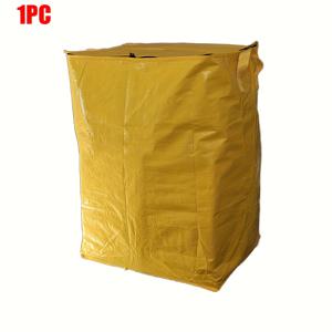 TEMU 1개 초대형 방수 보관 가방 강화 핸들 & 지퍼 클로저 - 내구성 있는 플라스틱 이동 정리함, 옷, 계절 장식, 기숙사 및 홈 스토리지, 공간 절약 디자인, 옷 정리 보관, 견고한 손잡이 디자인, 안전한 지퍼 클로저, 이동 가방, 이동 하우스 용품, 이동 상자