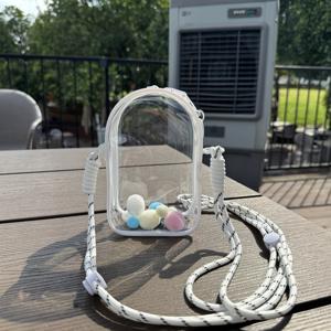 TEMU 4개 세트 인형 PVC 디스플레이 보관 가방 - 하트 클립, 듀얼 지퍼 시스템 & 조절 가능한 스트랩 - 라부부 1세대/2세대/3세대 인형, 의상, 화장품 수집용 케이스 (투명) - 다목적 사용