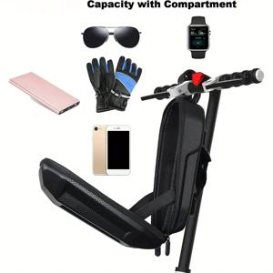 TEMU 전기 자전거/스쿠터/트라이클 핸들바 가방 - 대용량 프론트 포크 파우치, 안전한 잠금장치 포함, 접이식 자전거 및 전동 스쿠터용 넉넉한 수납공간, 컴팩트 디자인, 내구성 있는 소재, 야외 활동 애호가를 위한 필수품, 전기 스쿠터 액세서리, 스쿠터 백, 전기 자전거, 자전거 액세서리, 핸들바 자전거 가방