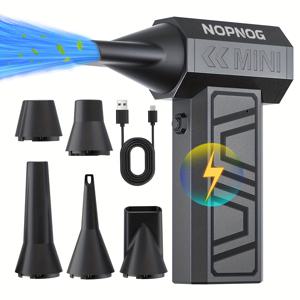 TEMU 5 아울렛 노즐 Type-C 충전 터보 제트 팬 청소 블로워 도구 전기 에어 더스터 130000RPM 휴대용 자동차 팬 눈 제거 4단계, 먼지 제거 도구,경량 블로워,컴팩트 디자인,고속 모터,정밀 노즐,멀티기어 블로워,가제트 유지보수,전자제품 수리|차량용선풍기