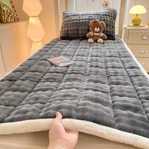 TEMU 곧 따뜻해지는 고급 밀크 벨벳 버블 플리스 매트리스, 두꺼운 레이어로 겨울철에 디자인되었습니다. 매우 부드러운 편안함, 따뜻한 롱 플러시 퀼팅 매트리스 커버, 피부 친화적이고 통기성이 뛰어나며, 푹신하여 최고의 선택입니다., 토퍼 매트리스, 매트리스 토퍼|매트리스커버