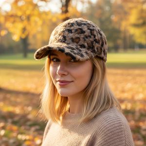 TEMU 여성용 프린트 플리스 같은 따뜻한 겨울 모자 - 조절 가능한 가벼운 두꺼운 캡, 블랙/화이트/브라운/베이지, 야외 여행, 캐주얼 & - 부드러운 동물 프린트 비니 (손세탁 가능) - 훌륭한 선물