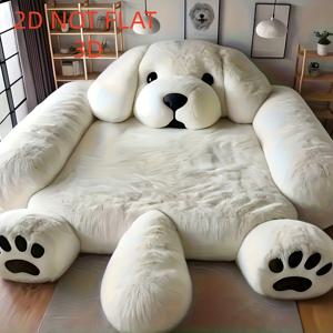 TEMU 1개 50x50cm/19.69x19.69인치 프레임리스 페인팅 키트, 흰색 귀여운 강아지 패턴, 원형 아크릴 포함 - 가족 및 친구를 위한 완벽한 선물, 창의적인 홈 데코 아트 공예|아크릴물감