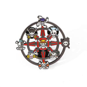TEMU 1개 원피스 해적 깃발 해골 에나멜 핀 - 해골 & 해골 다리 디자인의 고딕 해적 배지, 빨간색 & 해적선 장식 - 잭, 백팩 액세서리, 캐릭터 액세서리용 튼튼한 금속 브로치