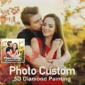 TEMU 맞춤 사진 5D 페인팅 키트 - 프레임리스, 원형 아크릴 개인 맞춤 자수, 발렌타인데이 선물, 웨딩 기념품|보석십자수