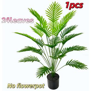 TEMU 1개 대형 인공 그린 팜 트리 - 넓은 잎 장식용 실내/외 화분용 나무, 연중 사용 가능, 결혼식, 호텔, 정원, 마당, 크리스마스, 할머니 할아버지 날, 추수감사절, 옥토버페스트, 바스티유 데이, 성 패트릭 데이, 이드 등에 적합