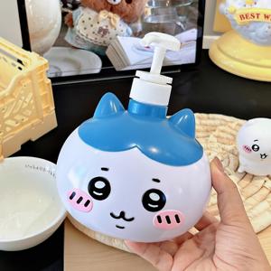 TEMU 치이카와 귀여운 애니메이션 캐릭터 리필 가능한 샤워 젤 디스펜서 병 - 하치 & 치이카와 테마 누수 방지 펌프 탑, 휴대용 여행용 샴푸 용기, 카와이 디자인 (기숙사, 욕실용)|트래블보틀