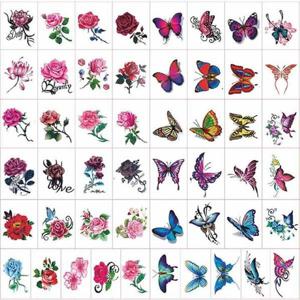 TEMU 헤나 문신테이프 꽃타투 문신 스티커 판박이 문신스티커 50종 20종 눈썹문신 타투스티커 플라워