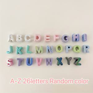 TEMU 20/50개 아크릴 멀티컬러 26 알파벳 업그레이드 버전, 생동감 넘치는 혼합 컬러 수평 구멍 DIY 비즈 키트, 스타일리시 트렌디 디자인 - 팔찌, 목걸이, 열쇠고리, 애완동물 목줄 등 제작용