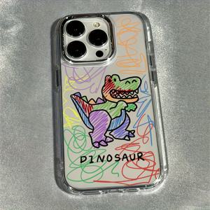 TEMU 아이폰 16 Promax/15/14/13/12/11과 호환되는 도우 도우 공룡 케이스, 충격 흡수, 미끄럼 방지, 경량 디자인, 트렌디한 새로운 스타일을 특징으로 하며, 남성과 여성 모두에게 고품질의 보호를 제공합니다.