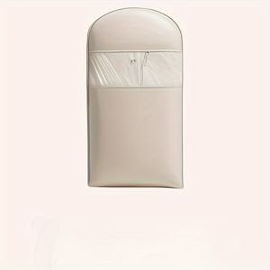 TEMU 투명 창과 방진 디자인의 접이식 옷걸이 가방 - 지퍼 잠금 장치가 있는 튼튼한 패브릭 의류 정리함, 코트, 드레스, 정장을 위한 공간 절약형 드레싱 룸 수납 - 가정용 옷장에 적합