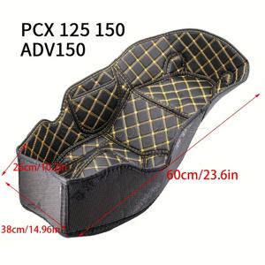 TEMU For Honda PCX150/125/150, ADV150용 인조 가죽 시트 버킷 패드 - 스티칭 & 지퍼 수납 공간이 있는 충격 흡수 라이너, 스쿠터 & 용 인체공학적 디자인, 내구성이 뛰어나고 스타일리시한 보호