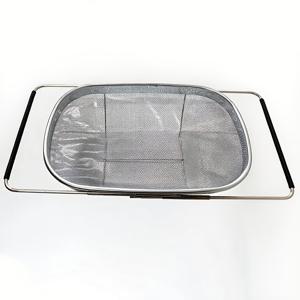 TEMU 스테인리스 접이식 수납형 주방용기 바구니 - 헤비듀티 304 스테인리스, 공간절약형 설거지대 & 채소세척통, 다기능 과일/쌀/파스타 보관함 (배수구 있음)