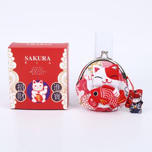 TEMU 일본식 행운의 고양이 동전 지갑 - 귀여운 마네키-코끼리 지갑, 행운의 부적이 있는 컴팩트 동전 은행 & 여성용 생일 선물 - 가벼운 일본식 행운 동전 가방, 동전, 카드, 메이크업을 위한 오픈 포켓 - 생일/졸업 선물, 여행 액세서리, 장난기 있는 미학, 내구성 있는 원단, 미니 파우치, 카와이 애호가를 위한